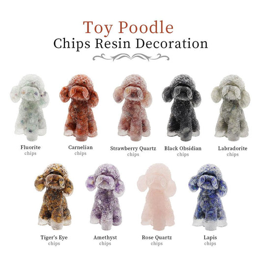 Toy Poodle Crystal Chips Resin Decoration Wholesale Crystals