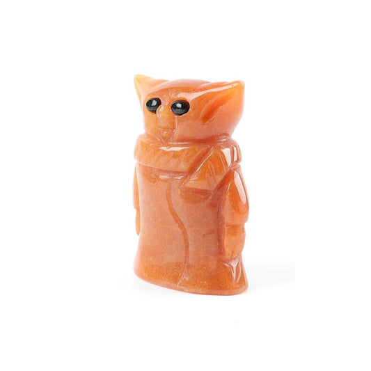 Red Aventurine Crystal Carving Yoda 2" Wholesale Crystals