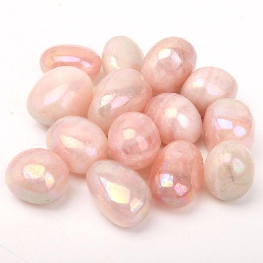 0.1kg Aura Pink Crystal Tumbles Wholesale Crystals