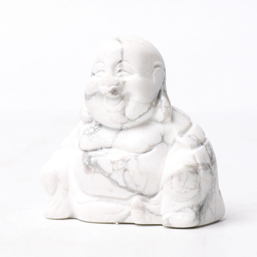 1.5" Howlite Buddha Crystal Carvings Wholesale Crystals