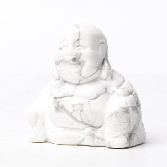 1.5" Howlite Buddha Crystal Carvings Wholesale Crystals